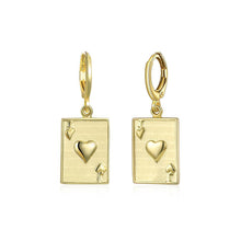 Load image into Gallery viewer, Fashion Simple Plated Gold Poker J Earrings - Glamorousky