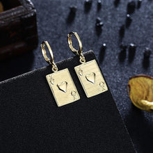Load image into Gallery viewer, Fashion Simple Plated Gold Poker J Earrings - Glamorousky