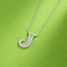 Load image into Gallery viewer, 925 Sterling Silver Fashion Personality Letter J Cubic Zircon Necklace - Glamorousky