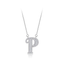 Load image into Gallery viewer, 925 Sterling Silver Fashion Personality Letter P Cubic Zircon Necklace - Glamorousky