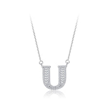 Load image into Gallery viewer, 925 Sterling Silver Fashion Personality Letter U Cubic Zircon Necklace - Glamorousky