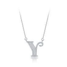 Load image into Gallery viewer, 925 Sterling Silver Fashion Personality Letter Y Cubic Zircon Necklace - Glamorousky