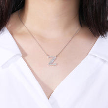 Load image into Gallery viewer, 925 Sterling Silver Fashion Personality Letter Z Cubic Zircon Necklace - Glamorousky