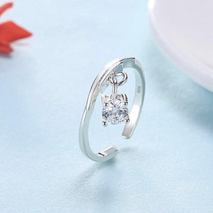Simple and Fashion Twelve Constellation Libra Cubic Zircon Adjustable Ring - Glamorousky