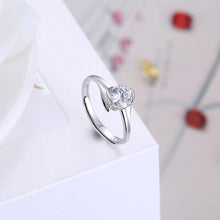Load image into Gallery viewer, 925 Sterling Silver Simple Fashion Geometric Cubic Zircon Adjustable Ring - Glamorousky
