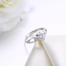 Load image into Gallery viewer, 925 Sterling Silver Fashion Simple Hollow Adjustable Ring with Cubic Zircon - Glamorousky