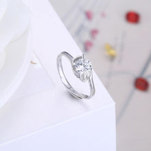Load image into Gallery viewer, 925 Sterling Silver Fashion Romantic Geometric Adjustable Ring with Cubic Zircon - Glamorousky