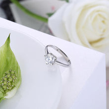 Load image into Gallery viewer, 925 Sterling Silver Simple Fashion Flower Cubic Zircon Adjustable Ring - Glamorousky