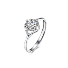 Load image into Gallery viewer, 925 Sterling Silver Fashion Hollow Diamond Cubic Zircon Adjustable Ring - Glamorousky