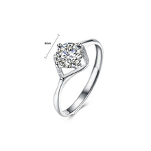 Load image into Gallery viewer, 925 Sterling Silver Fashion Hollow Diamond Cubic Zircon Adjustable Ring - Glamorousky