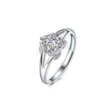 Load image into Gallery viewer, 925 Sterling Silver Elegant Fashion Flower Cubic Zircon Adjustable Ring - Glamorousky
