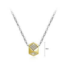 Load image into Gallery viewer, 925 Sterling Silver Fashion Simple Geometric Pendant with Cubic Zircon and Necklace - Glamorousky