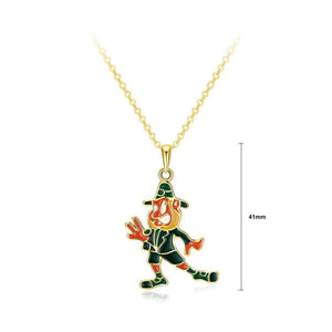 Fashion Plated Gold Cartoon Character Pendant with Necklace - Glamorousky
