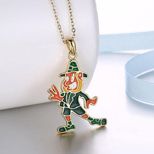 Fashion Plated Gold Cartoon Character Pendant with Necklace - Glamorousky