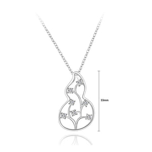 Fashion Simple Flower Pendant with Cubic Zircon and Necklace - Glamorousky