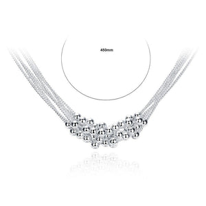 Fashion Simple Geometric Round Bead Six Line Necklace - Glamorousky
