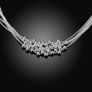 Fashion Simple Geometric Round Bead Six Line Necklace - Glamorousky