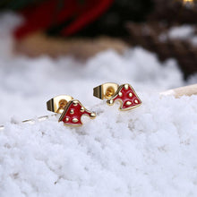 Load image into Gallery viewer, Fashion Simple Plated Gold Christmas Hat Stud Earrings - Glamorousky