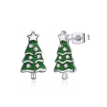 Load image into Gallery viewer, Fashion Simple Christmas Tree Stud Earrings with Cubic Zircon - Glamorousky