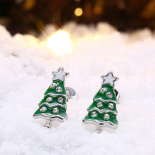 Load image into Gallery viewer, Fashion Simple Christmas Tree Stud Earrings with Cubic Zircon - Glamorousky