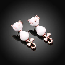 Load image into Gallery viewer, Fashion Elegant Plated Rose Gold Fox Opal Earrings - Glamorousky