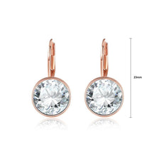 Load image into Gallery viewer, Simple Fashion Plated Rose Gold Geometric Round Earrings - Glamorousky