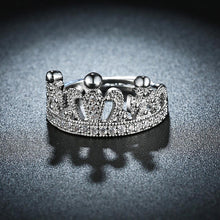 Load image into Gallery viewer, Noble and Bright Crown Cubic Zircon Adjustable Ring - Glamorousky