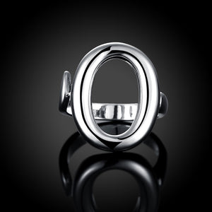 Fashion Simple Geometric Hollow Oval Adjustable Opening Ring