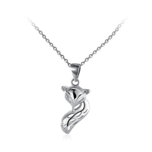 925 Sterling Silver Fashion Elegant Fox Pendant with Necklace - Glamorousky