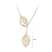 Load image into Gallery viewer, Simple Fashion Plated Gold Hollow Leaf Necklace - Glamorousky