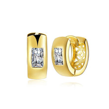 Load image into Gallery viewer, Fashion and Elegant Plated Gold Geometric Stud Earrings with Cubic Zircon - Glamorousky
