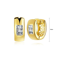 Load image into Gallery viewer, Fashion and Elegant Plated Gold Geometric Stud Earrings with Cubic Zircon - Glamorousky