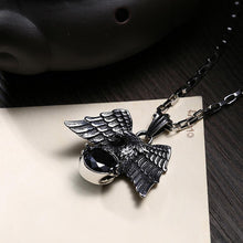 Load image into Gallery viewer, Fashion Personality Titanium Steel Eagle Pendant with Black Cubic Zircon and Necklace - Glamorousky