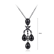 Load image into Gallery viewer, Fashion Vintage Geometric Pendant with Black Cubic Zircon and Necklace - Glamorousky