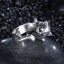 Load image into Gallery viewer, Fashion Elegant Cat Cubic Zircon Adjustable Open Ring