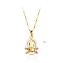 Load image into Gallery viewer, Fashion and Beautiful Plated Gold Shoe Pendant with Red Cubic Zircon and Necklace - Glamorousky