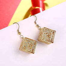 Load image into Gallery viewer, Fashion Elegant Plated Gold Pierced Geometric Square Earrings - Glamorousky