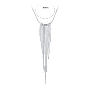 Simple and Fashion Geometric Tassel Necklace - Glamorousky