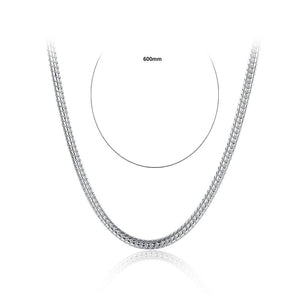 Simple Fashion 4mm Geometric Snake Texture Necklace 60cm - Glamorousky