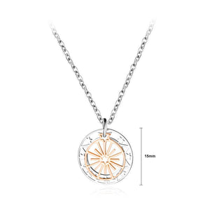 Simple and Fashion Titanium Steel Hollow Compass Star Pendant with Necklace - Glamorousky