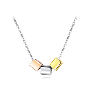 Simple and Fresh Geometric Square Titanium Steel Necklace - Glamorousky