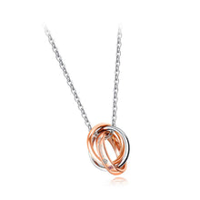 Load image into Gallery viewer, Fashion Simple Plated Rose Gold Crown Circle Pendant with Necklace - Glamorousky
