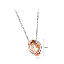 Load image into Gallery viewer, Fashion Simple Plated Rose Gold Crown Circle Pendant with Necklace - Glamorousky