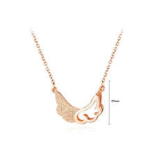 Load image into Gallery viewer, Fashion Romantic Plated Rose Gold Titanium Steel Angel Wing Necklace - Glamorousky