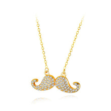 Load image into Gallery viewer, Simple Personality Plated Gold Beard Necklace with Cubic Zircon - Glamorousky