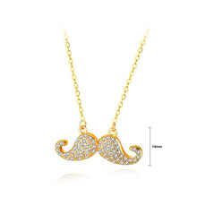 Load image into Gallery viewer, Simple Personality Plated Gold Beard Necklace with Cubic Zircon - Glamorousky