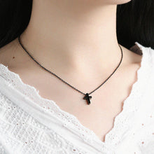 Load image into Gallery viewer, Fashion Exquisite Titanium Steel Black Cross Pendant with Necklace - Glamorousky