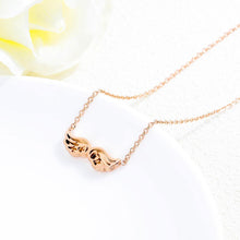 Load image into Gallery viewer, Fashion Simple Plated Rose Gold Heart Wing Titanium Steel Necklace - Glamorousky