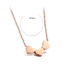 Load image into Gallery viewer, Simple and Romantic Plated Rose Gold Heart-shaped Titanium Steel Necklace - Glamorousky