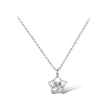 Load image into Gallery viewer, Fashion and Simple Titanium Steel Star Pendant with Cubic Zircon and Necklace - Glamorousky